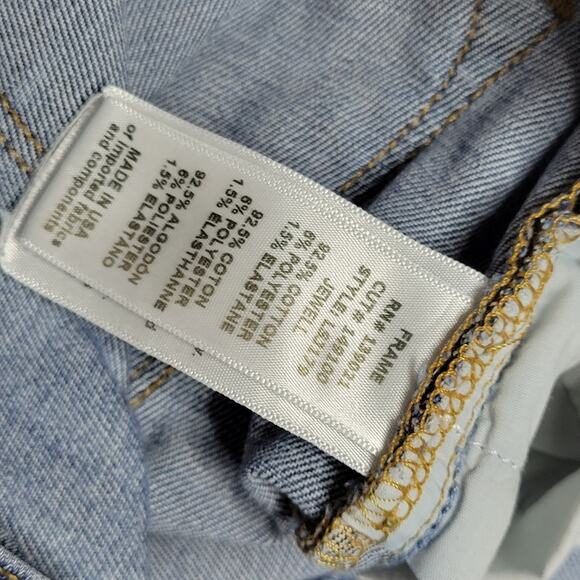 Frame Le Skinny De Jeanne Distressed Skinny Jean in Jewell Size 25 - Picture 8 of 9